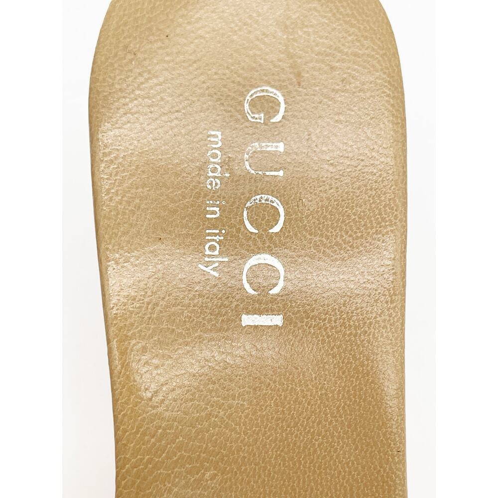 Gucci Vintage Teal GG Monogram Canvas Wooden Heel Slide Mule Sandals EU 36.5 - Picture 11 of 15